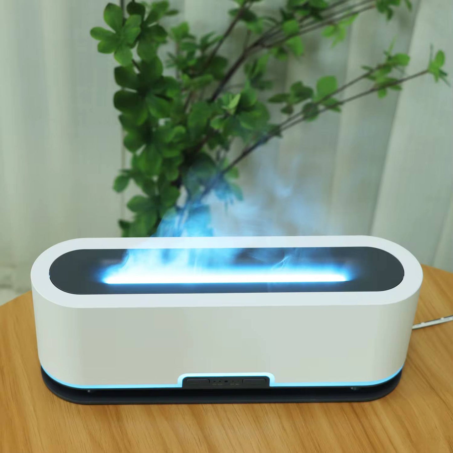 فواحة جهاز نشر الزيوت العطرية بالموجات فوق الصوتية Diffuseur d'huiles essentielles avec effet de flamme
