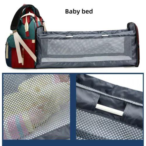 Sac à dos avec petit sac, sac de rangement pour bouteilles, couches en poudre, étanche, grande capacité, sacs de poussette pour bébé