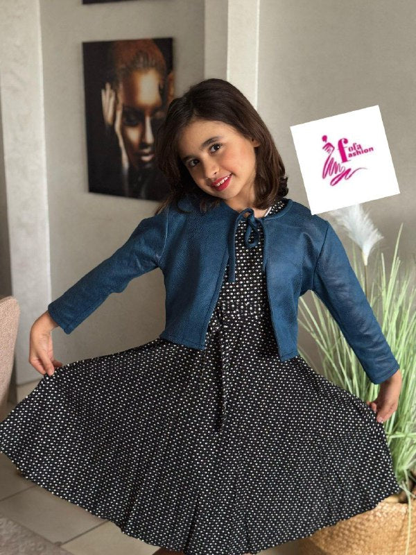 لبيسة ديال البنات 2 بياس  ثوبها طوب  البوليرو 3كار  فودان الممتاز