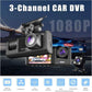 كاميرا سيارة 3 عدسات تسجيل شامل من كل الزوايا 3-Channel Car DVR