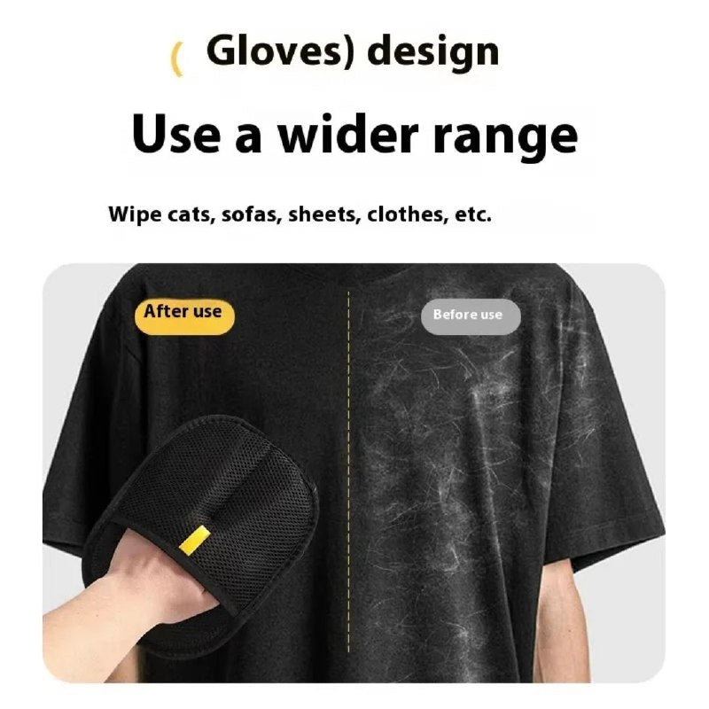 قفازات إزالة الوبر قابلة للغسل لإزالة شعر الحيوانات الأليفة Gants anti-peluches lavables pour enlever les poils d'animaux et les vêtements