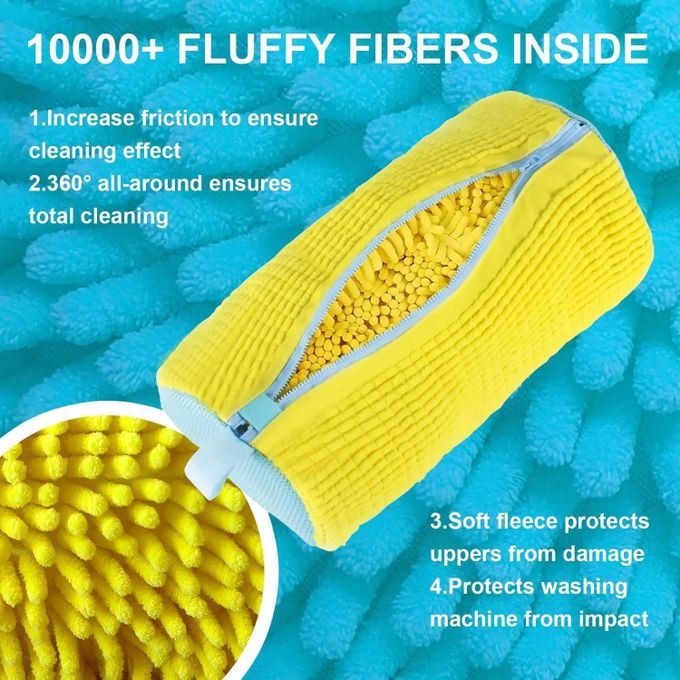 Sacs de lavage pour chaussures أكياس غسيل الأحذية الشبكية القابلة لإعادة الاستخدام، مصممة لحماية الأحذية والغسالة أثناء التنظيف