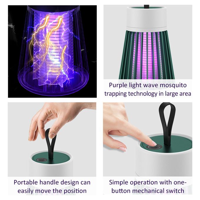 قاتل البعوض بالصدمة الكهربائية Electric Shock Mosquito Killer Tue-moustiques à choc électrique