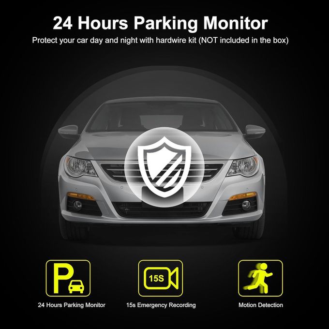 كاميرا تسجيل فيديو عالية لوحة القيادة بقناتين أمامية وخلفية لتسجيل داخلي بجودة HD 1080P