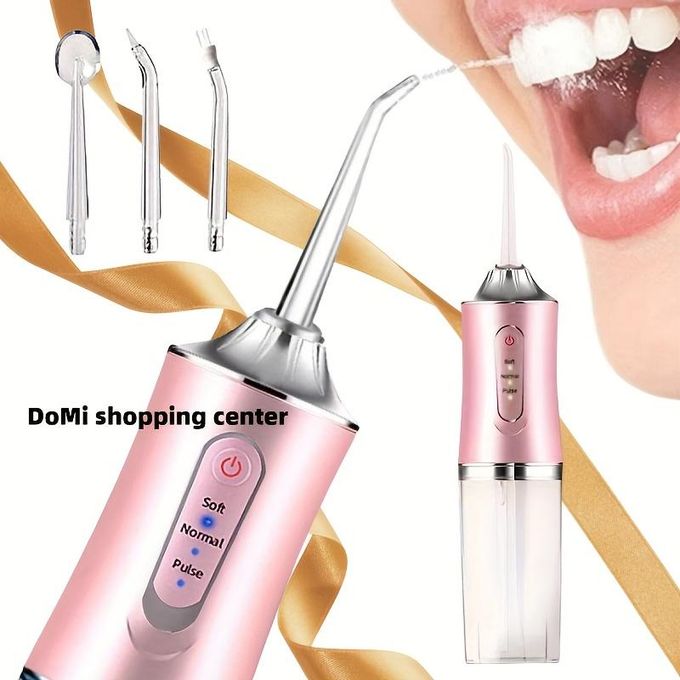 Fil Dentaire Portable Sans Fil Irrigateur Oral Nettoyage خيط تنظيف الأسنان لاسلكي محمول، جهاز ري الفم، 3 أوضاع، منظف أسنان