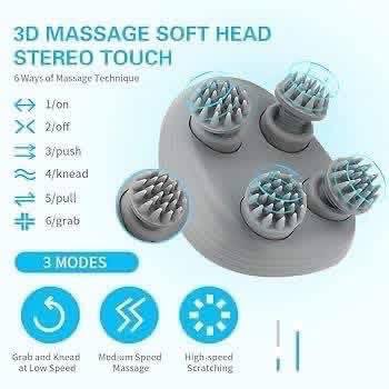 جهاز تدليك مدلك فروة الرأس الذكي Smart scalp massager Masseur de cuir chevelu intelligent