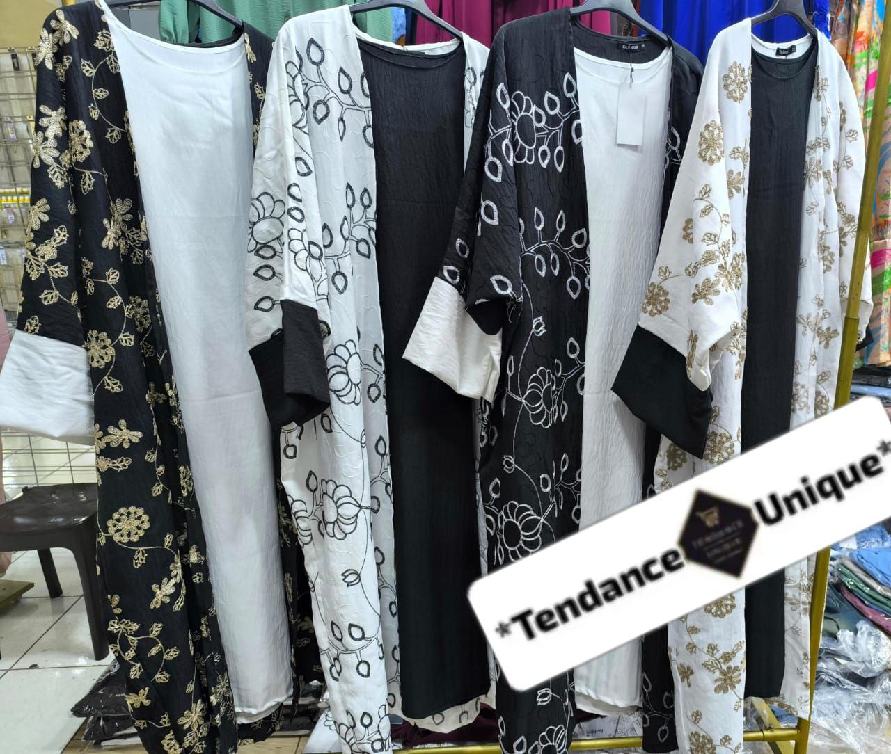 كسوة 2بياس لولان  مطروز  طويلة و مستورة  للمحجبات وغير المحجبات بالوان زاهية