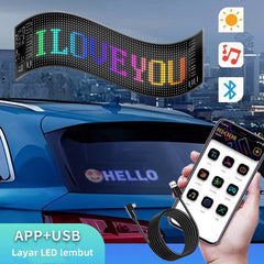 لوحة LED مرنة قابلة للبرمجة لنوافذ السيارات Panneau LED flexible programmable pour vitres de voiture