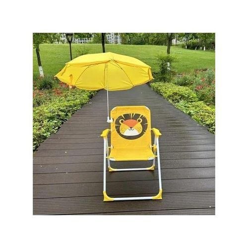 Chaise de plage pliante jaune pour enfant كرسي شاطئ أصفر قابل للطي للأطفال