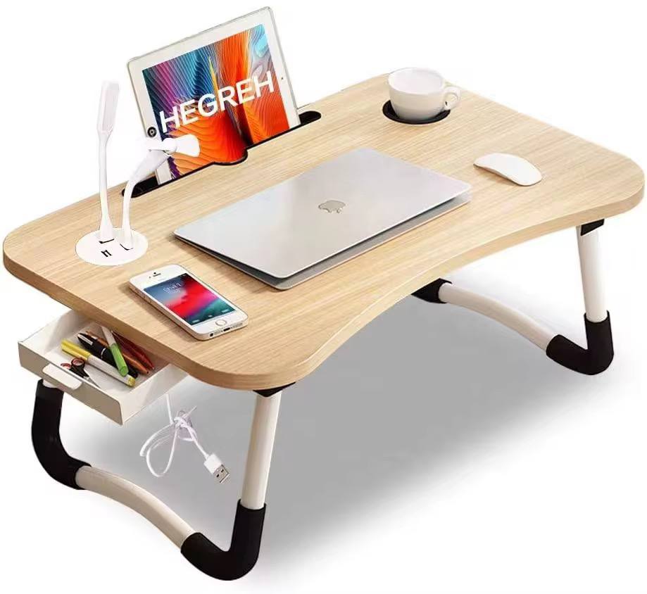 Table de lit pour ordinateur portable, bureau pliable et portable
