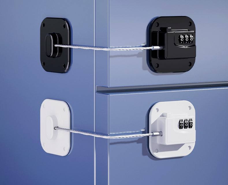 Verrou de sécurité de fenêtre à mot de passe قفل أمان مُحسّن بكلمة مرور للنوافذ لحماية الثلاجة وقفل الأطفال وأبواب الخزانة