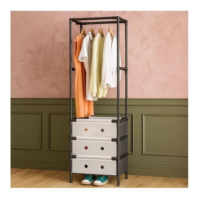 علاقة ملابس مقاومة للغبار لتخزين الملابس 41x41x188cm Portant à vêtements Anti-poussière pour ranger les vêtements YMJ-01