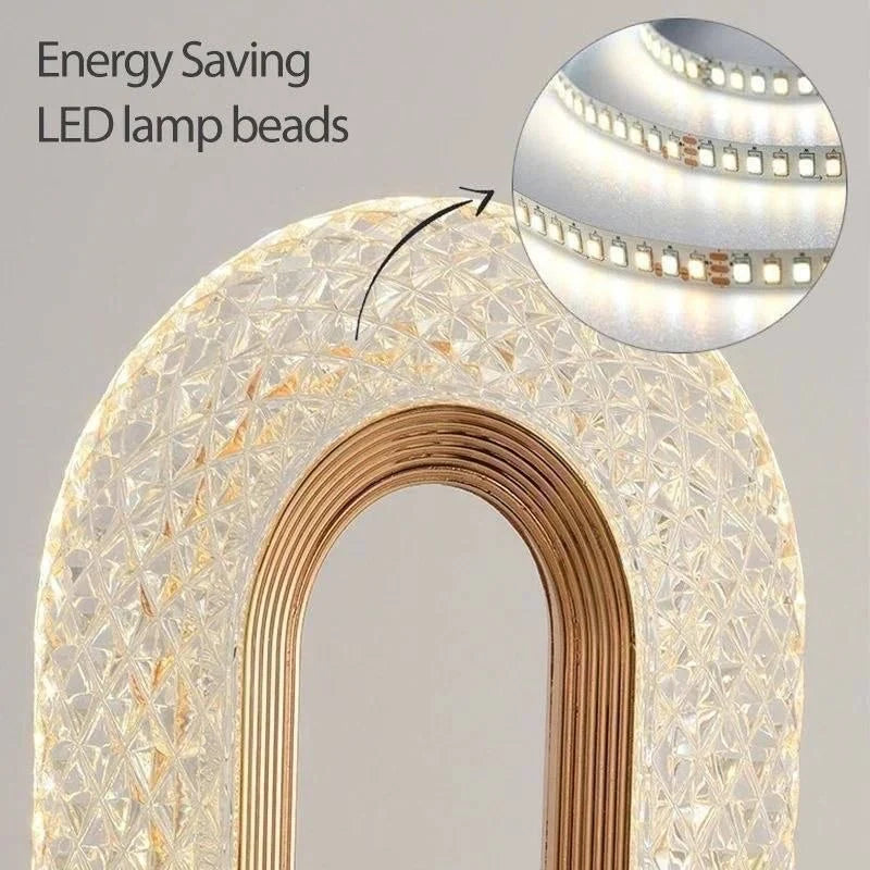 مصباح طاولة كريستالي يعمل باللمس، مزود بمنفذ USB Lampe de Table Cristal Tactile USB 3 Couleurs Éclairage Ambiance