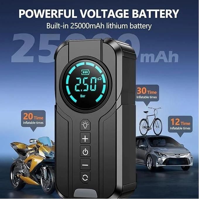 Compresseur d'air portable voiture automatique ضاغط هواء محمول للسيارات تلقائي