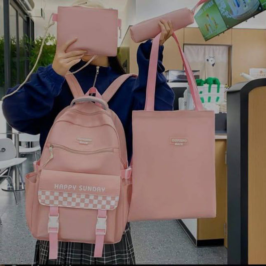 Sac dos scolaire 4pcs