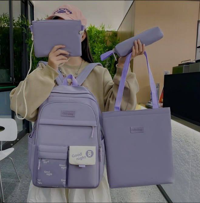 Sac dos scolaire 4pcs