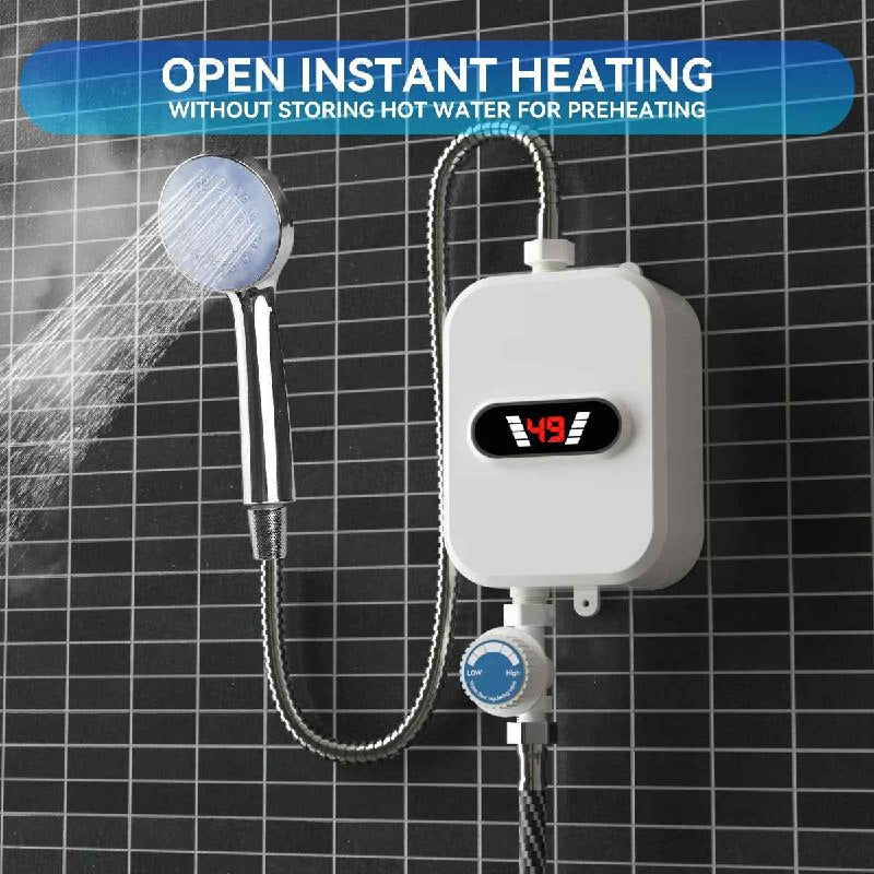 Mini chauffe-eau instantané électrique avec pommeau de douche سخان مياه كهربائي صغير فوري مع رأس دش