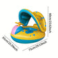 Bouée Bébé Siège avec Parasol Amovible, Bateau Gonflable مقعد عائم للأطفال مع مظلة شمسية قابلة للإزالة، قارب قابل للنفخ