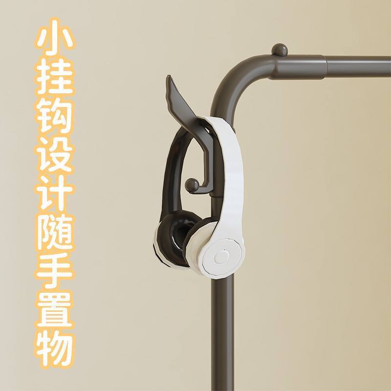 رف ملابس مزدوج قائم بذاته مع أرفف Multi Functional Coat Rack Portant à Vêtements Sur Pied Double et Étagères