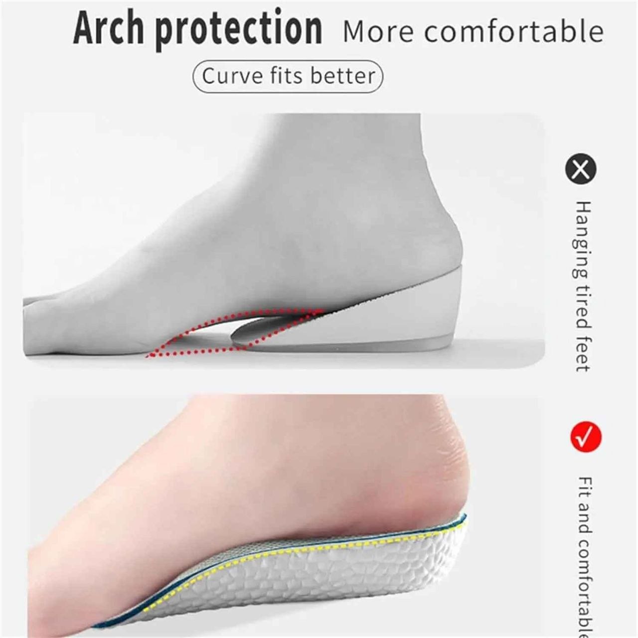 نعال طبية مريحة، داعمة لقوس القدم، مضادة للإجهاد Semelles orthopédiques confortables, soutien de la voûte plantaire, anti-fatigue