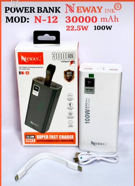 Power bank 30000 MAH PD 100W N-12