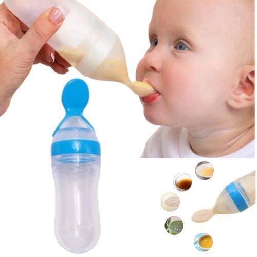 رضاعة سيليكون للطفل مع ملعقة المكملات الغذائية Silicone Biberon A Cuillère Transition De L’Alimentation