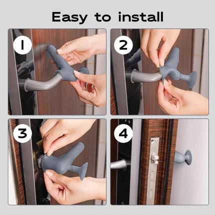 مقبض باب من السيليكون، غطاء مضاد للتصادم Poignée de porte en Silicone, couvercle de protection Anti-collision