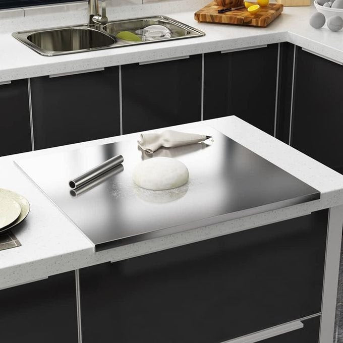 ألواح عمل من الفولاذ المقاوم للصدأ للمطبخ والحلويات Planches de Travail en Acier Inoxydable pour Cuisine et Pâtisserie