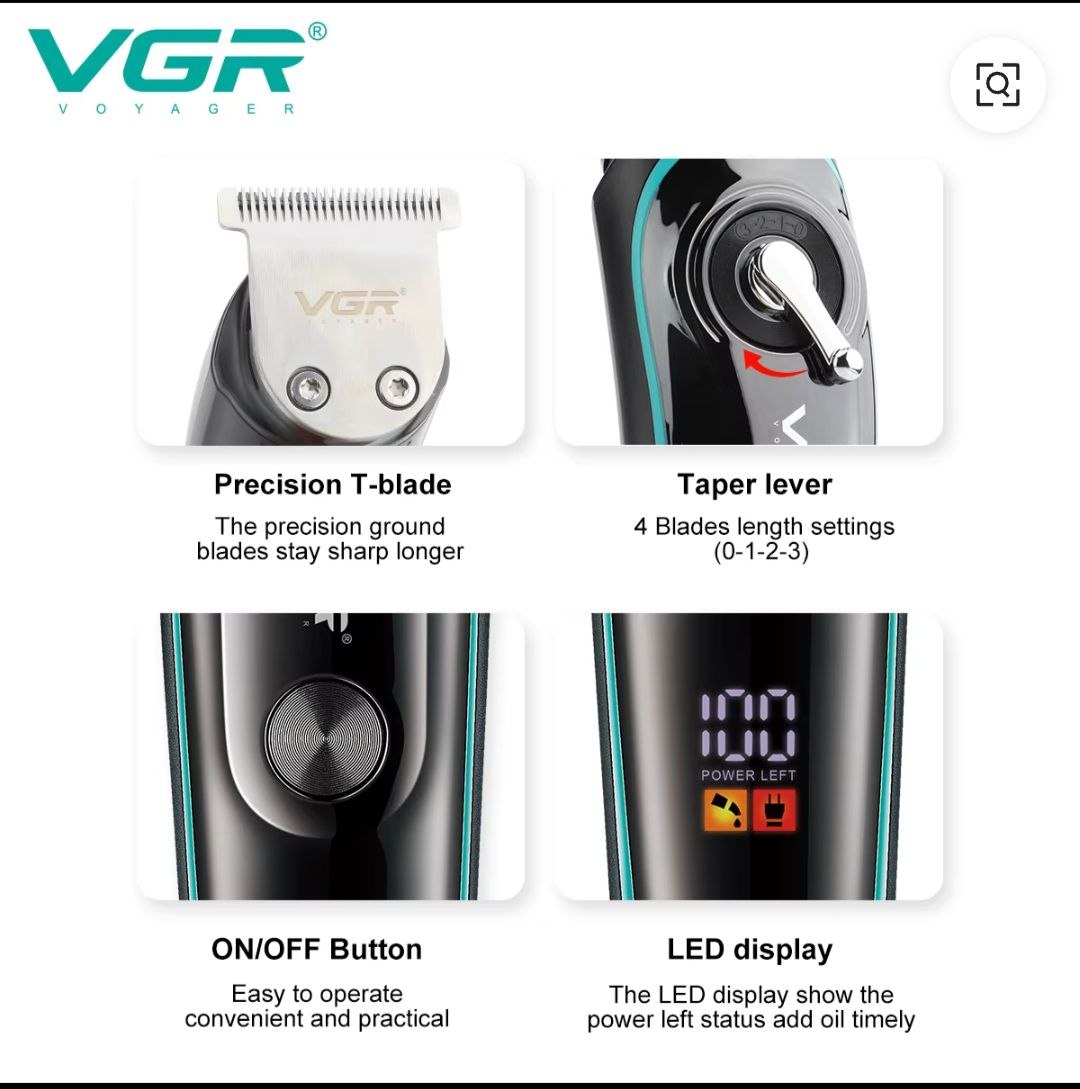ماكينة حلاقة الشعر الكهربائية VGR V-055 للرجال VGR V-055 Tondeuse à Cheveux électrique pour Hommes
