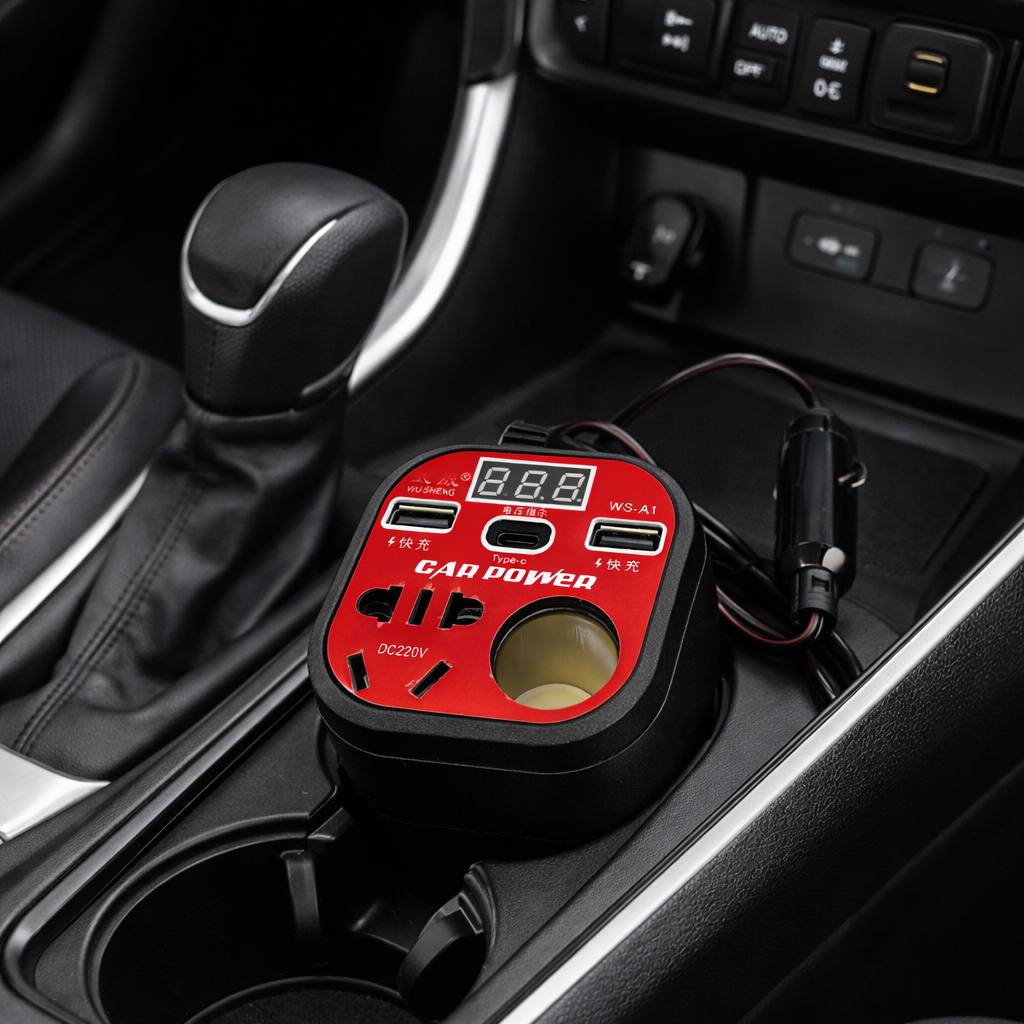 محول كهرباء للسيارة Car Power Inverter Convertisseur de puissance pour voiture
