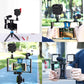 Kit d'éclairage LED 4 en 1 pour vlogging, selfies مجموعة إضاءة LED 4 في 1 للبث المباشر لتصوير السيلفي وكاميرات الفيديو للهواتف الذكية مع ميكروفون