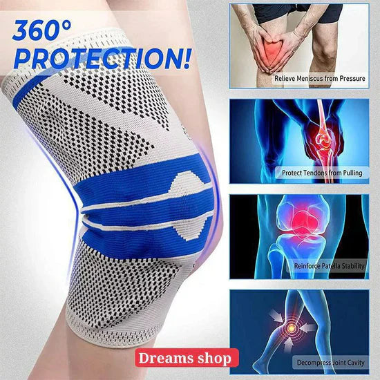 دعامة الركبة الأمامية من السيليكون، للجنسين Genouillère, support avant pour genou