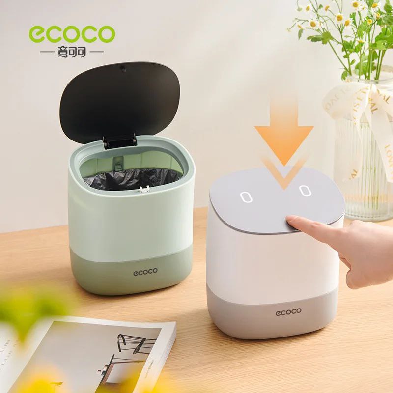 ecoco علب قمامة صغيرة اللوازم المكتبية صناديق القمامة الصغيرة المنزلية أشتات صندوق برميل صناديق النفايات المنزل سطح المكتب سلة القمامة البلاستيك