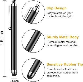 أقلام لمس سعوية عالمية للأجهزة اللوحية Stylets Universels Capacitifs à Écran Tactile pour Tablettes, iPad Mini, iPad Pro, iPad Air, Smartphones