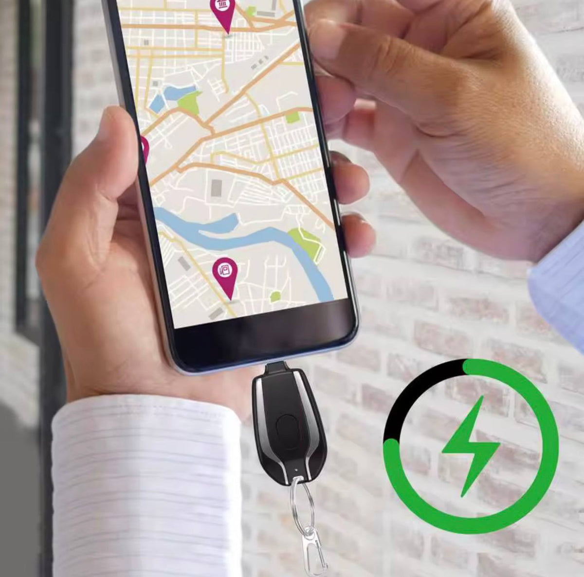شاحن طوارئ محمول صغير Mini Power Bank  Mini chargeur de secours portable de 1500 mAh en forme de clé