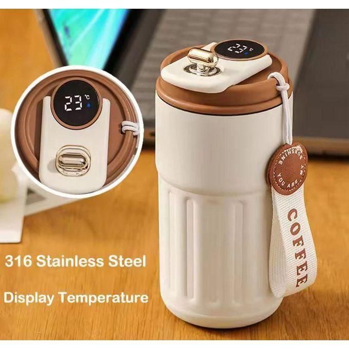 كوب معزول من الفولاذ المقاوم للصدأ مزود بشاشة عرض درجة الحرارة Tasse isotherme en acier inoxydable avec affichage de la température