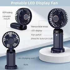 Mini ventilateur portable rechargeable affichage LED مروحة صغيرة محمولة قابلة لإعادة الشحن مزودة بشاشة LED لعرض مستوى البطارية