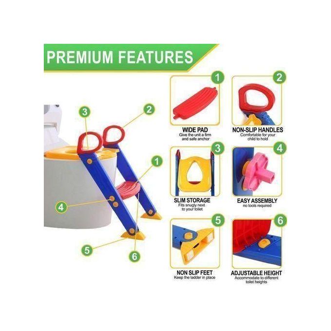 كرسي تدريب قابل للطي مرحاض للأطفال pot pour enfants Chaise échelle d'entraînement pliable