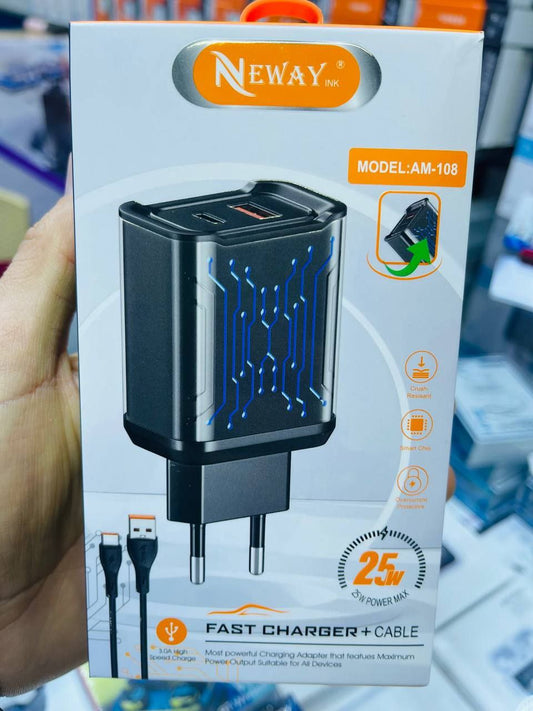 Fast charger et cable NEWAY 25W AM-108