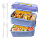 علبة غداء للأطفال، مزودة بأقسام وشوكة، سعة 900 مل Boîte à lunch pour enfants avec compartiments et fourchette