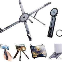Support pliable multifonctionnel 4 en 1 pour smartphones, tablettes et ordinateurs portables حامل متعدد الوظائف قابل للطي 4 في 1 للهواتف الذكية والأجهزة اللوحية وأجهزة الكمبيوتر المحمولة