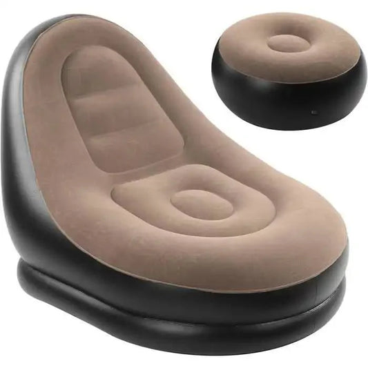 كرسي قابل للنفخ مع مسند للقدمين، أريكة قابلة للنفخ Fauteuil gonflable avec repose-pieds
