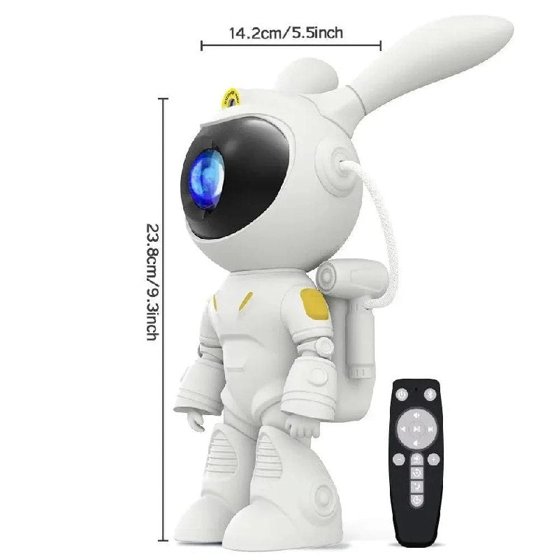 Projecteur d'étoiles, Projecteur de lumières galactiques lapin astronaute amusant جهاز عرض النجوم، جهاز عرض أضواء المجرة على شكل أرنب مضحك لرائد فضاء