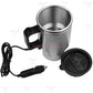 سخان كوب السيارة الكهربائي المصنوع من الفولاذ المقاوم للصدأ بقوة 12 فولت Chauffage Tasse En Acier Inoxydable Électrique pour voiture 12V