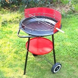 شواية فحم دائرية مزودة بعجلات Barbecue rond à charbon de bois