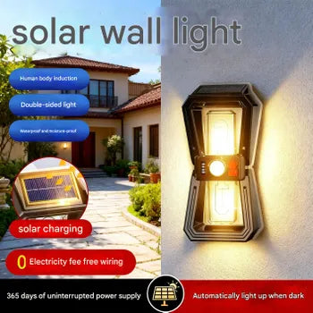 مصباح حائط شمسي مزود بمستشعر حركة مدمج Applique murale solaire blanche modèle DC-918-2 avec détecteur de mouvement intégré