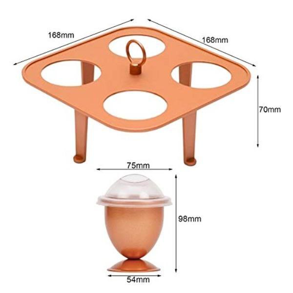 Copper Eggs Cuiseur à œufs sans coquille antiadhésif طباخ بيض غير لاصق بدون قشر
