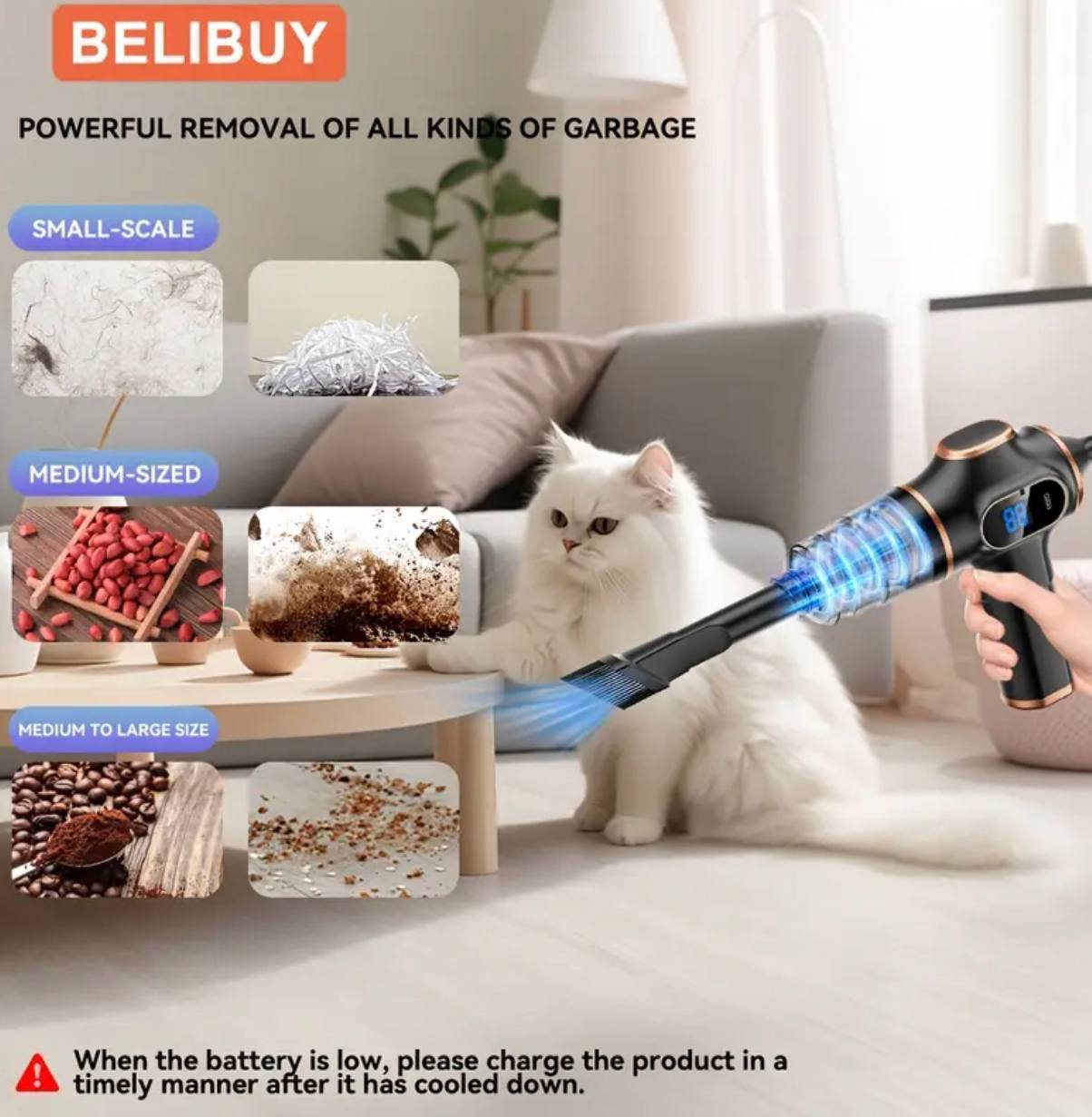 مكنسة كهربائية محمولة لاسلكية Aspirateur portable sans fil, mini aspirateur de voiture, nettoyeur rechargeable pour voitures