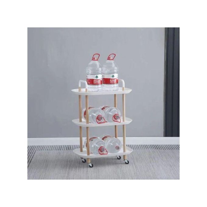 عربة تخزين متعددة الأغراض بعجلات 3 أرفف Chariot de rangement multi-usages à roulettes 3 étagères