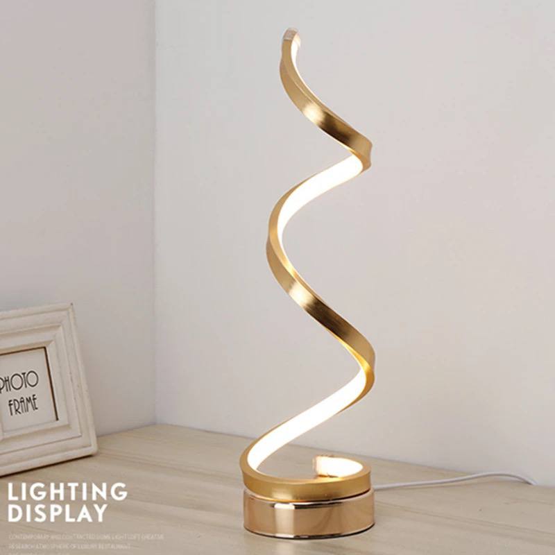 مصباح طاولة LED حلزوني Lampe de table LED spirale